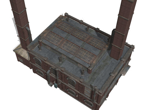 Old brick factory 3D Model