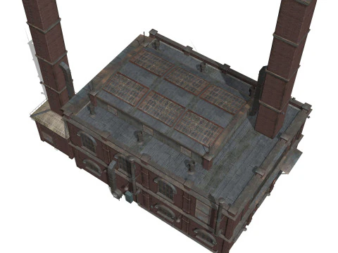 Old brick factory 3D Model