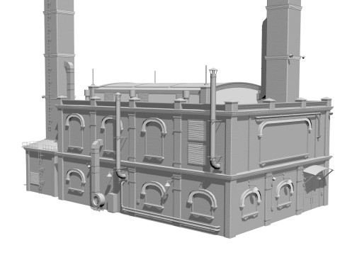 Old brick factory 3D Model