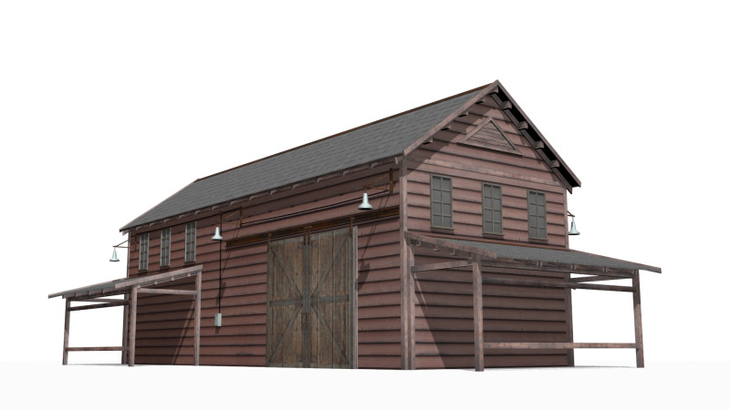 Old warehouse 3D Model .c4d .max .obj .3ds .fbx .stl .blend 
