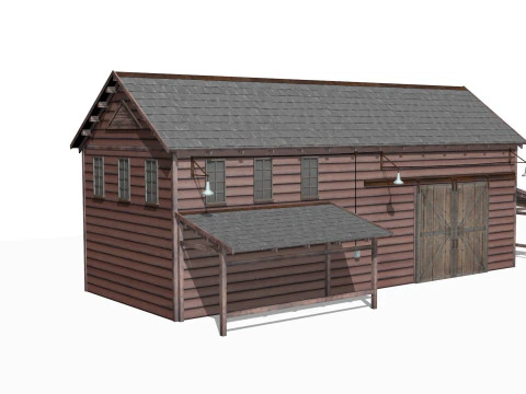 Antigo armaz&eacute;m Modelo 3D