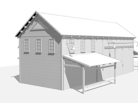 Antigo armaz&eacute;m Modelo 3D