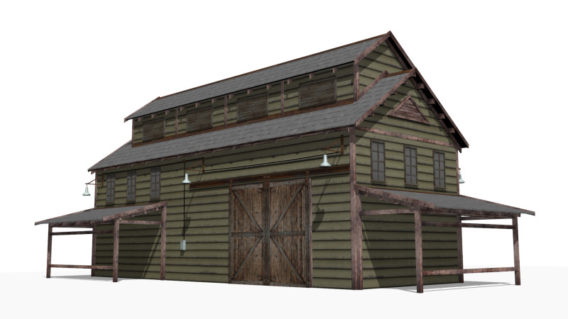 Old warehouse 3D Model .c4d .max .obj .3ds .fbx .stl .blend 
