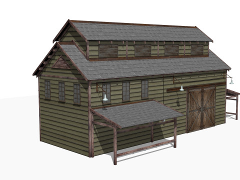 Old warehouse 3D Model
