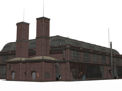 Old industrial building 3D Модель