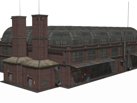 Antiguo edificio industrial Modelo 3D