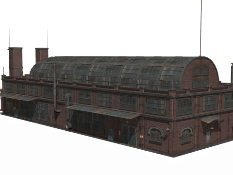 Antiguo edificio industrial Modelo 3D