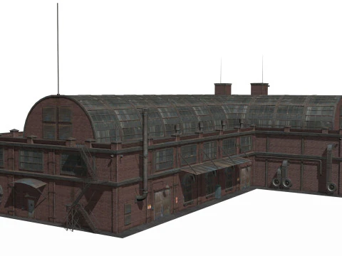 Antiguo edificio industrial Modelo 3D