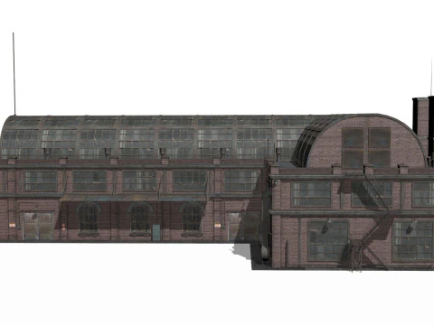 Antiguo edificio industrial Modelo 3D