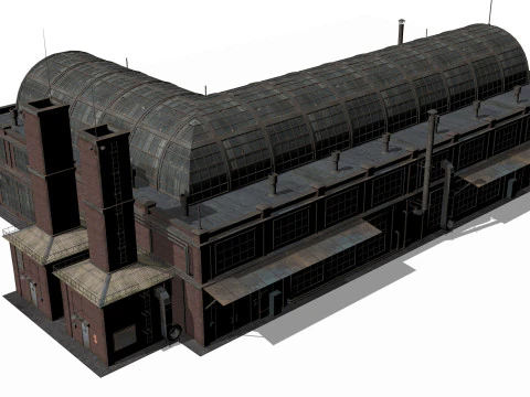 Antiguo edificio industrial Modelo 3D