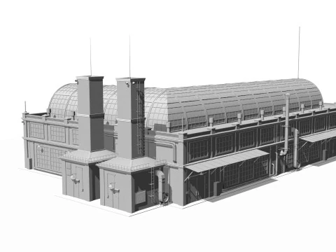 Antiguo edificio industrial Modelo 3D
