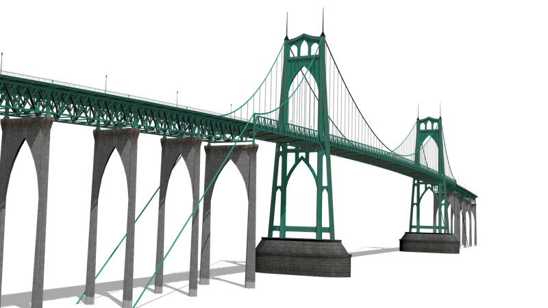 Johns Bridge 3D मॉडल .c4d .max .obj .3ds .fbx .stl .blend 