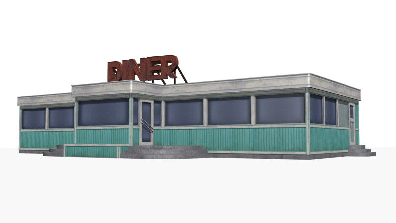 Old dining 3Dモデル .c4d .max .obj .3ds .fbx .stl .blend 
