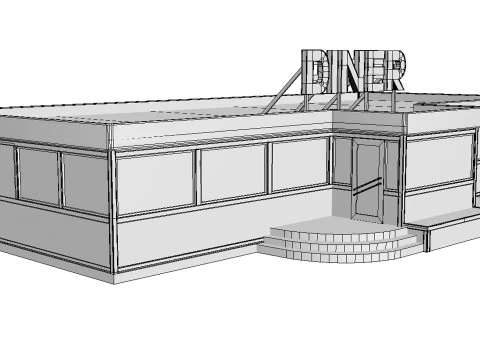 comedor antiguo Modelo 3D