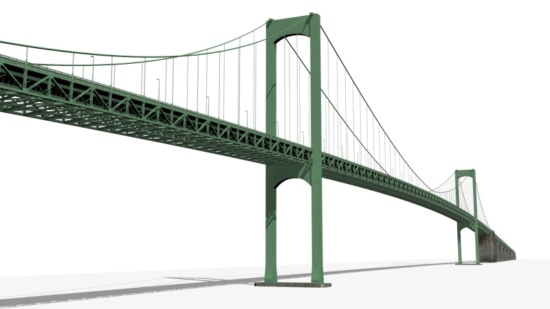Walt Whitman Bridge Modèle 3D .c4d .max .obj .3ds .fbx .stl .blend 