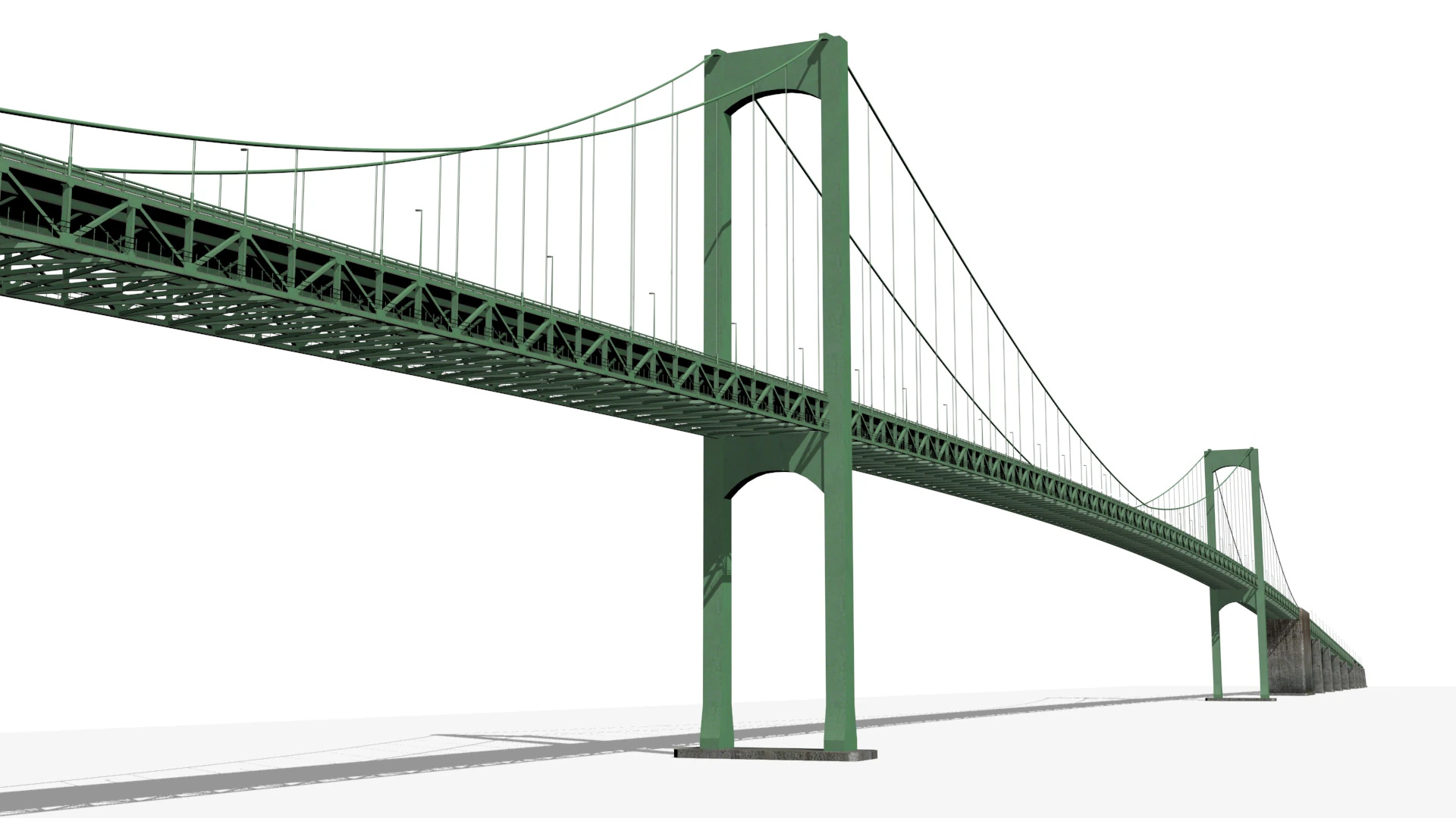 Walt Whitman Bridge 3D Model .c4d .max .obj .3ds .fbx .stl .blend 