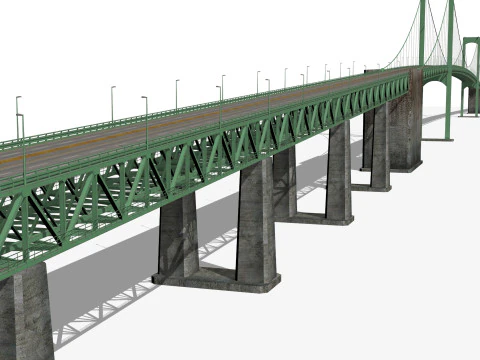 Walt Whitman Bridge 3D Model