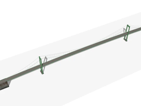 Walt Whitman Bridge 3D Model