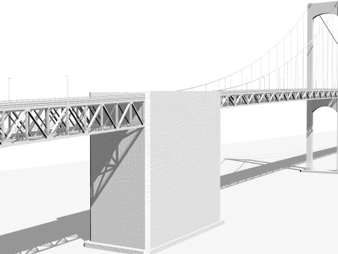 Walt Whitman Bridge 3D Model
