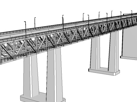 Walt Whitman Bridge 3D Model