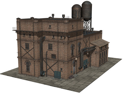 Old industrial building Modèle 3D