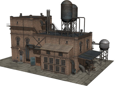 Old industrial building Modèle 3D