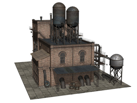 Old industrial building Modèle 3D