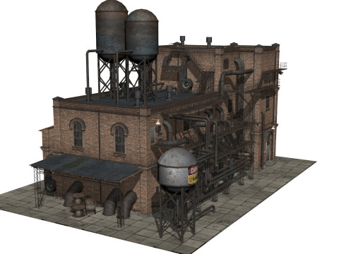 Old industrial building Modèle 3D