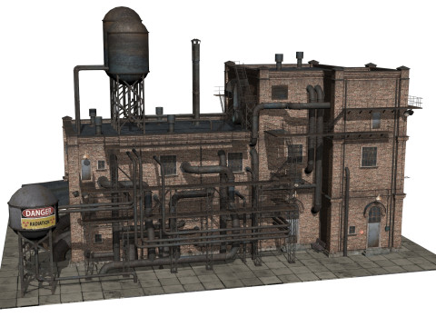 Old industrial building Modèle 3D