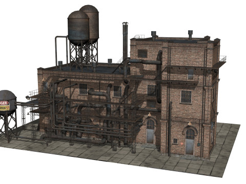 Old industrial building Modèle 3D