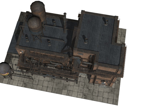 Old industrial building Modèle 3D