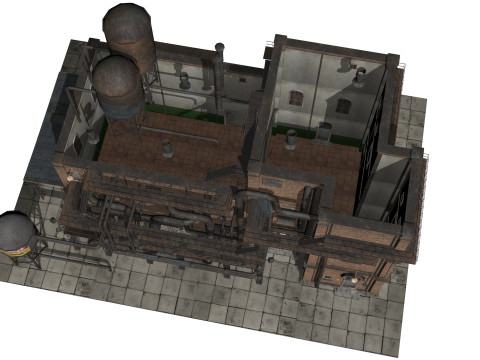 Old industrial building Modèle 3D