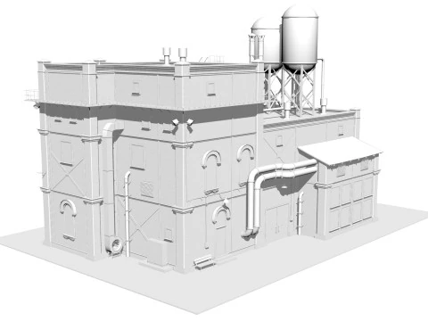 Old industrial building 3D Model