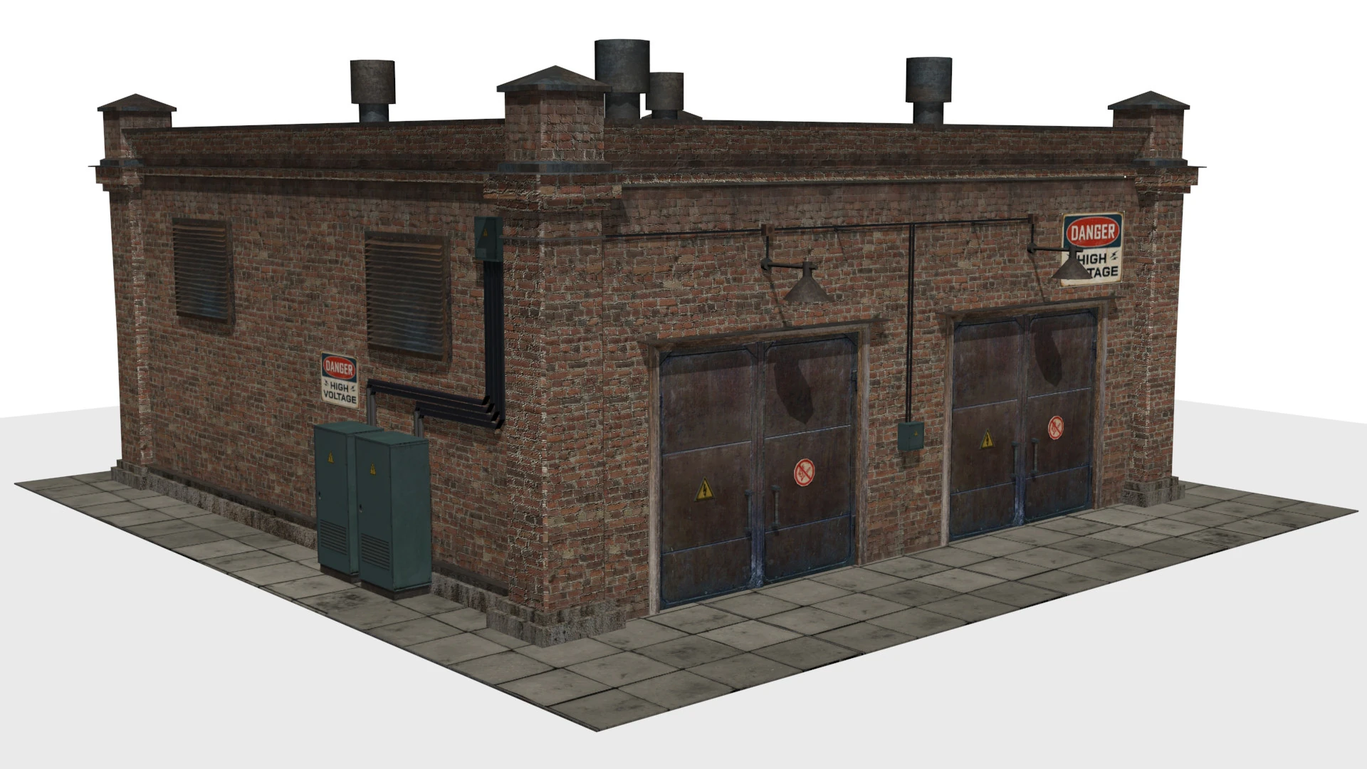 Subesta&ccedil;&atilde;o el&eacute;trica Modelo 3D .c4d .max .obj .3ds .fbx .stl .blend 