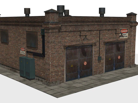 Sottostazione elettrica Modello 3D