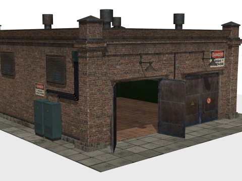 Subesta&ccedil;&atilde;o el&eacute;trica Modelo 3D