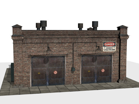 Electrical substation 3D Модель