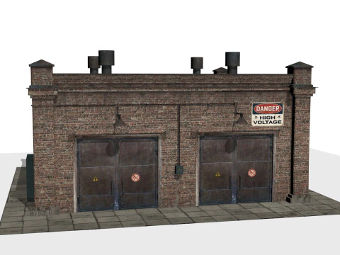 Subesta&ccedil;&atilde;o el&eacute;trica Modelo 3D