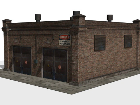 Subesta&ccedil;&atilde;o el&eacute;trica Modelo 3D