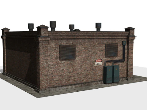 Subesta&ccedil;&atilde;o el&eacute;trica Modelo 3D