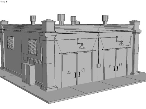 Electrical substation 3D Модель
