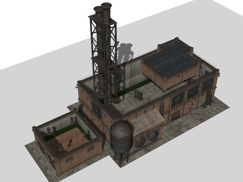 Old factory Modello 3D