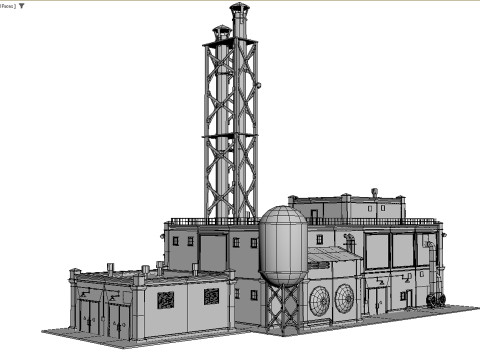 Old factory Modello 3D