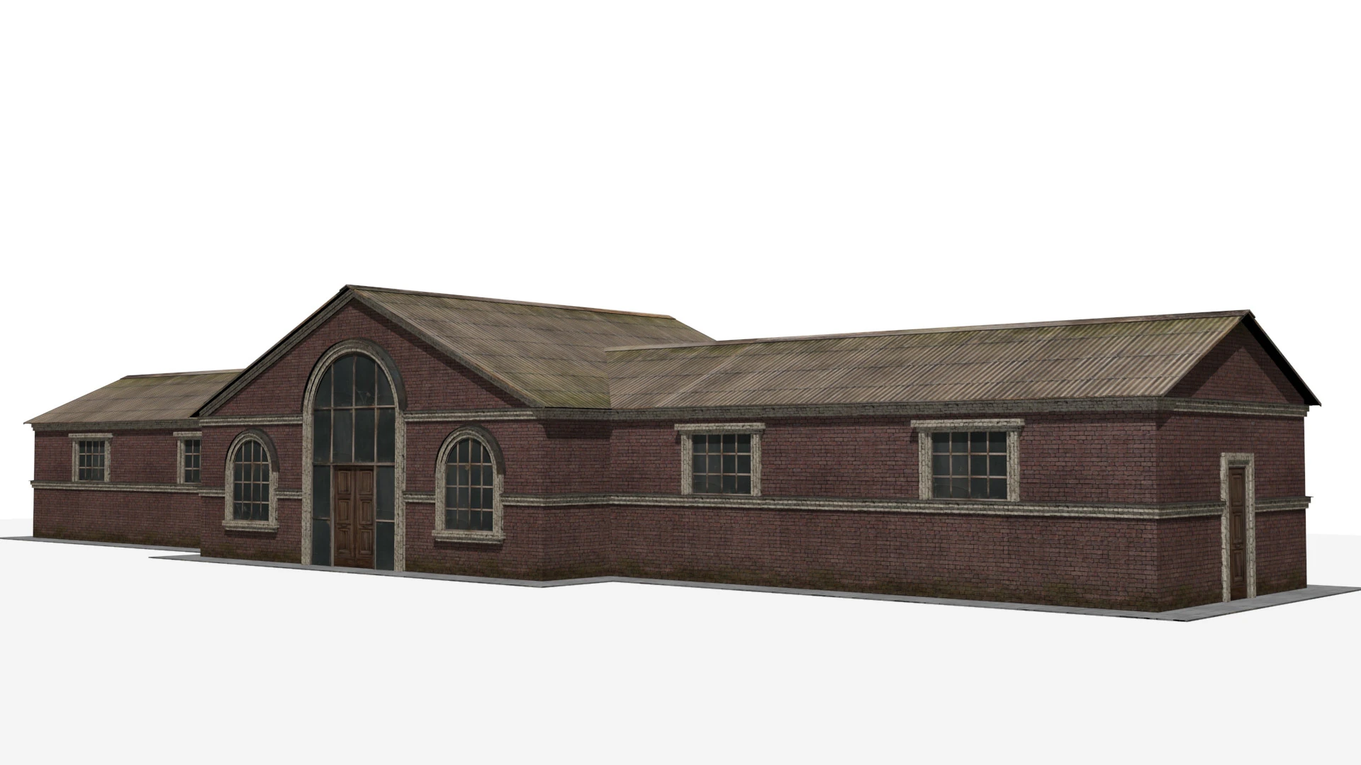 Railway station 3D Model .c4d .max .obj .3ds .fbx .stl .blend 