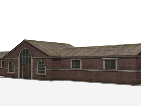 Railway station 3D Model