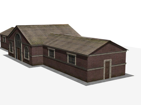 Railway station 3D Model