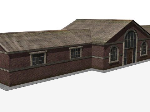 Railway station 3D Model