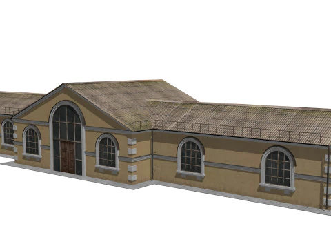 Railway station 3D Model