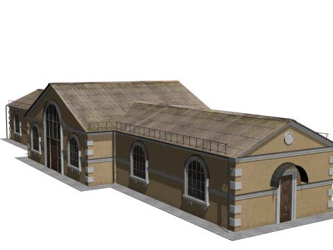 Railway station 3D Model