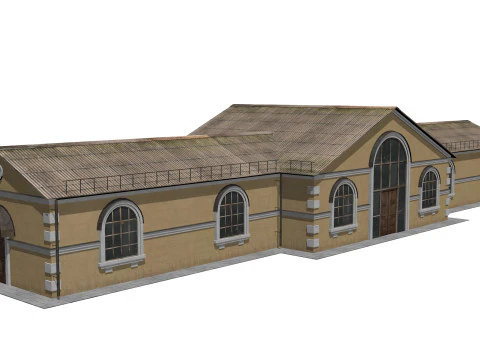 Railway station 3D Model